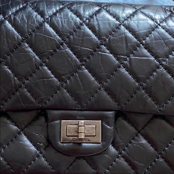 Sold Authentic Chanel 2.55 black reissue bag - Picture 2 of 9